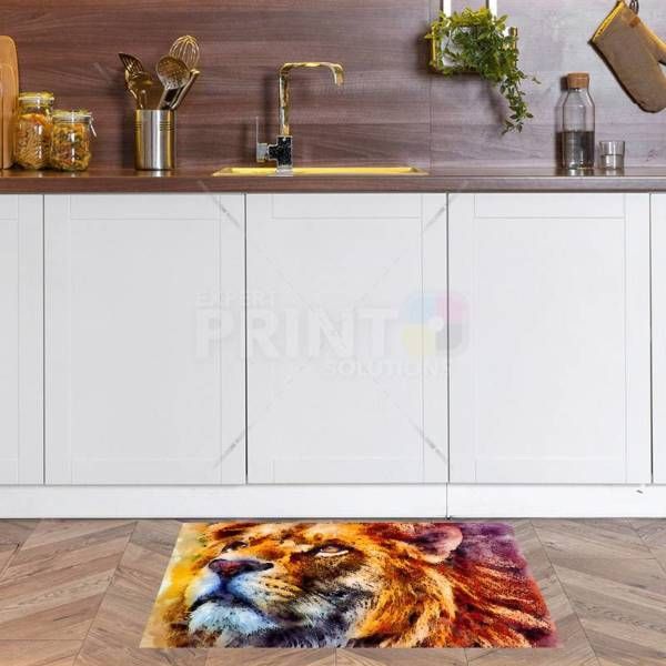 Angry Lion Face Floor Sticker