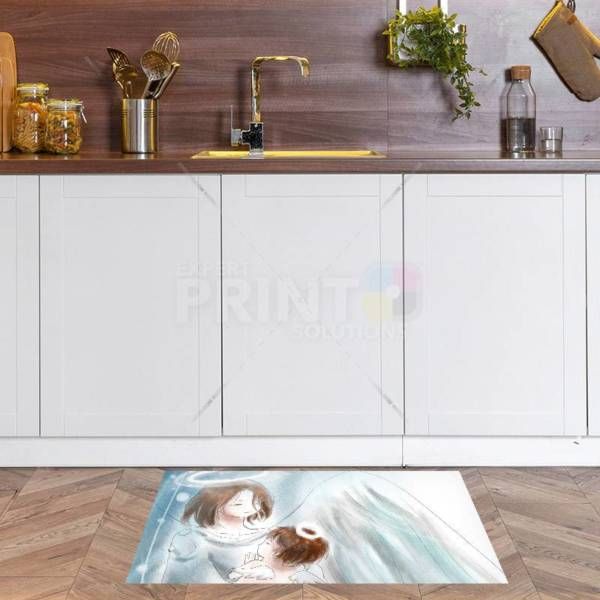 Mom and Baby Angels Floor Sticker