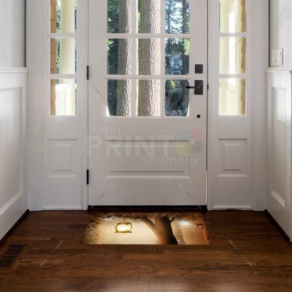 Midnight Fireflies and Lanterns Floor Sticker