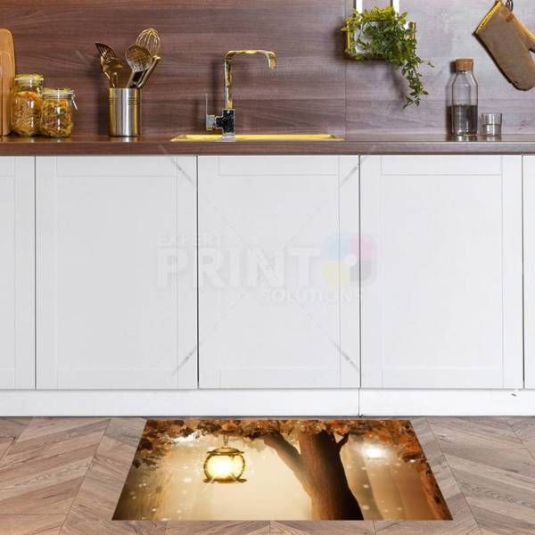 Midnight Fireflies and Lanterns Floor Sticker