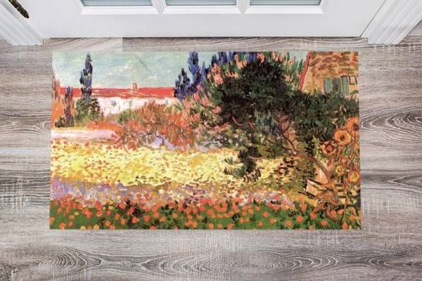 Field with Irises near Arles by Vincent van Gogh Floor Sticker