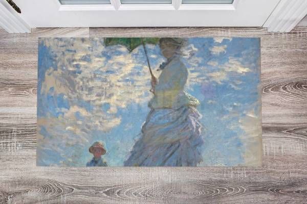 Madame Monet and Her Son by Claude Monet Floor Sticker