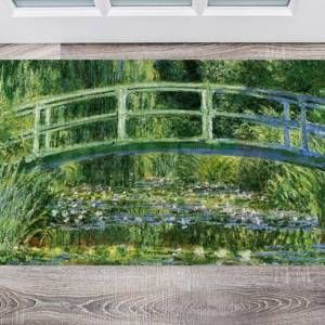Water Lilies and Japanese Bridge by Claude Monet Floor Sticker