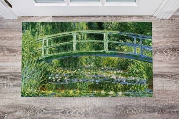 Water Lilies and Japanese Bridge by Claude Monet Floor Sticker