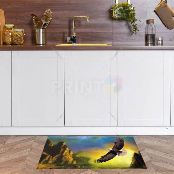 Eagle Above the River Floor Sticker