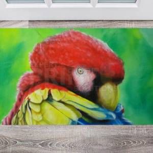 Beautiful Parrot Floor Sticker