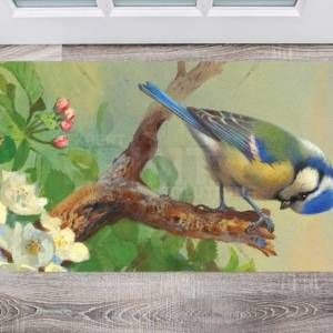 Beautiful Still Life with Birds in the Garden #1 Floor Sticker
