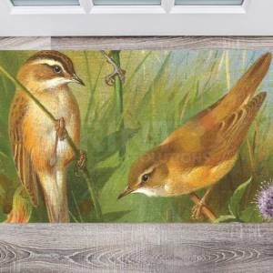 Beautiful Still Life with Birds in the Garden #2 Floor Sticker