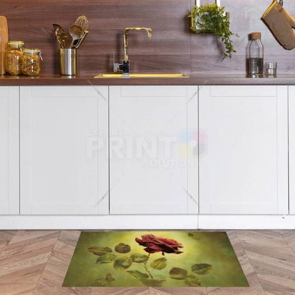 Beautiful Red Rose in a Vase Floor Sticker