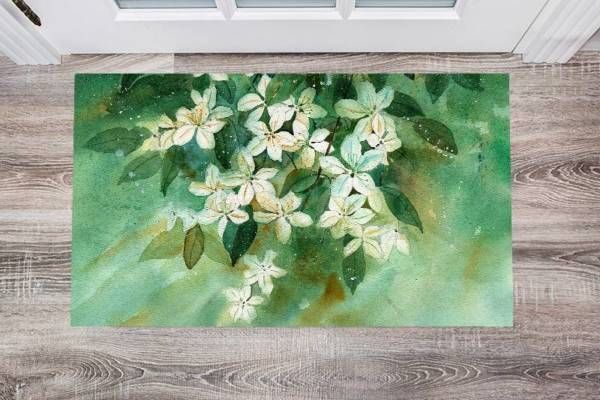 Beautiful Blooming Jasmines Floor Sticker