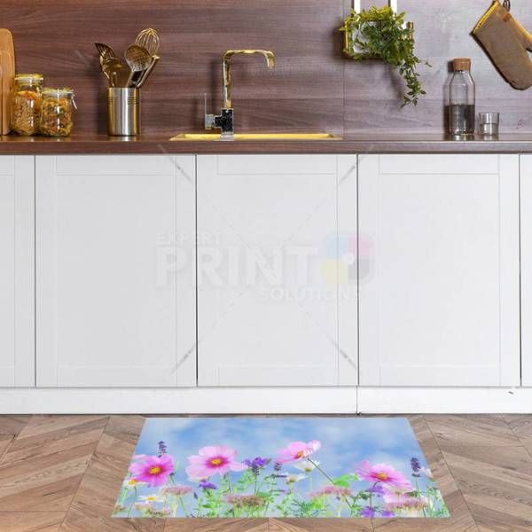 Little Summer Morning Flowers Floor Sticker