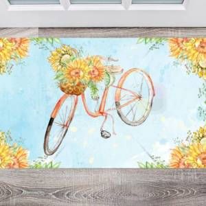 Sunflower Bicycle Floor Sticker