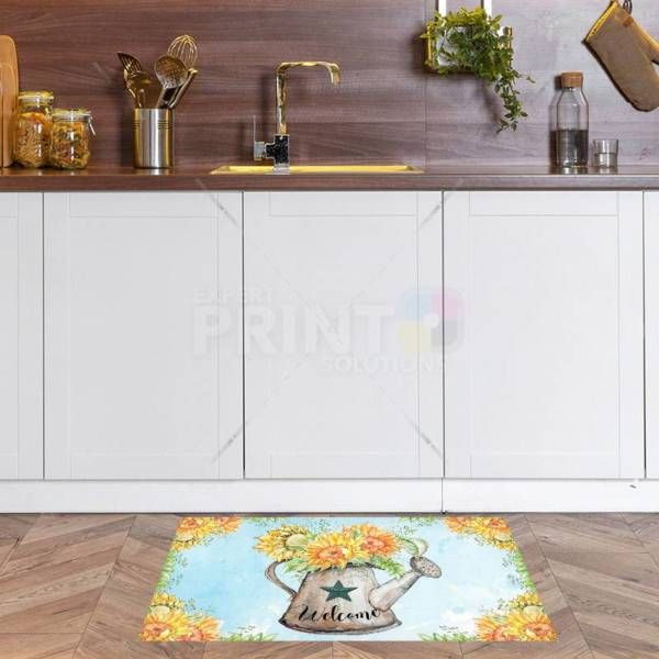 Sunflower Watering Can Floor Sticker