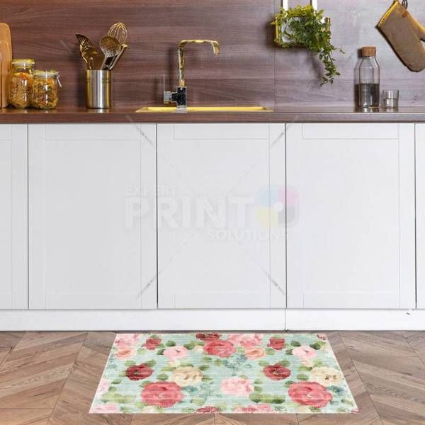 Little Cute Pink and Red Flowers Floor Sticker