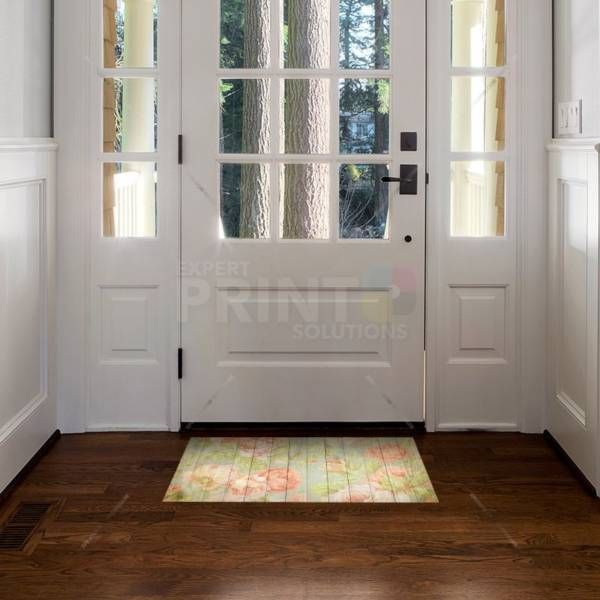Flowers on Wood Pattern #7 Floor Sticker
