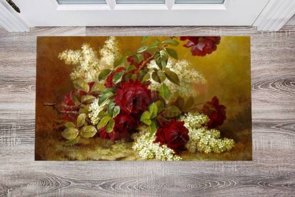 Beautiful Romantic Victorian Roses #1 Floor Sticker
