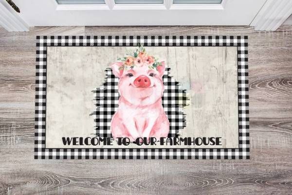 Cute Farmhouse Piglet Floor Sticker