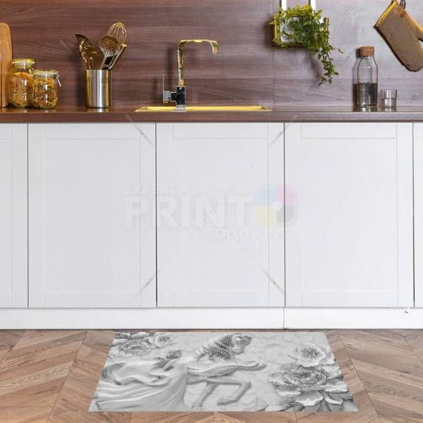 White Horse and Princess Floor Sticker