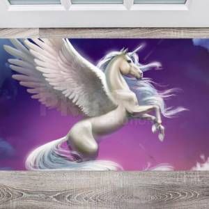 Majestic White Pegasus Floor Sticker
