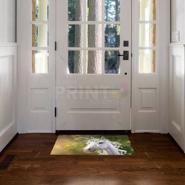 Adorable White Unicorn Floor Sticker