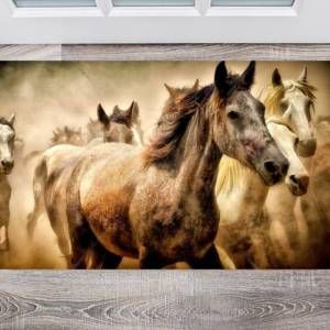 Running Horse Herd Floor Sticker