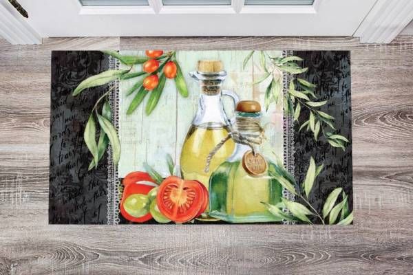 Beautiful Kitchen Design with Olives #1 Floor Sticker