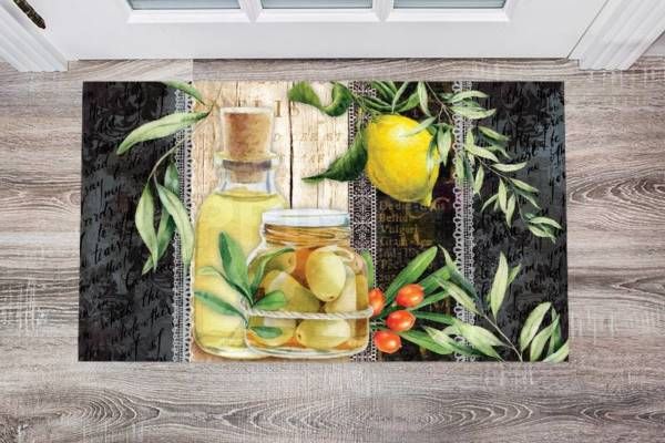 Beautiful Kitchen Design with Olives #2 Floor Sticker