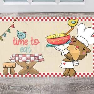 Cute Kitten Chef Floor Sticker