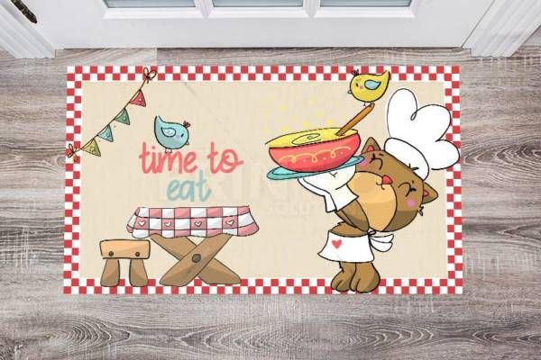Cute Kitten Chef Floor Sticker