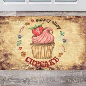 Vintage Bakery Shop Cupcake Floor Sticker