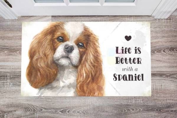 Life is Better with a Spaniel Floor Sticker