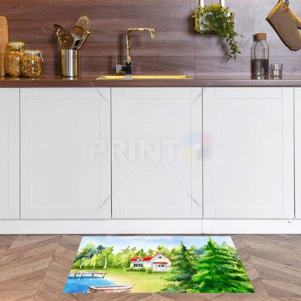 Little Cottage By the Lake #1 Floor Sticker