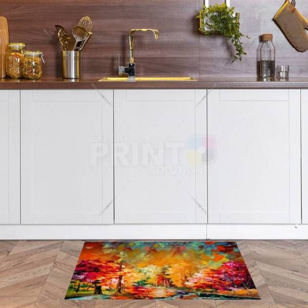 Colorful Autumn Lake Floor Sticker