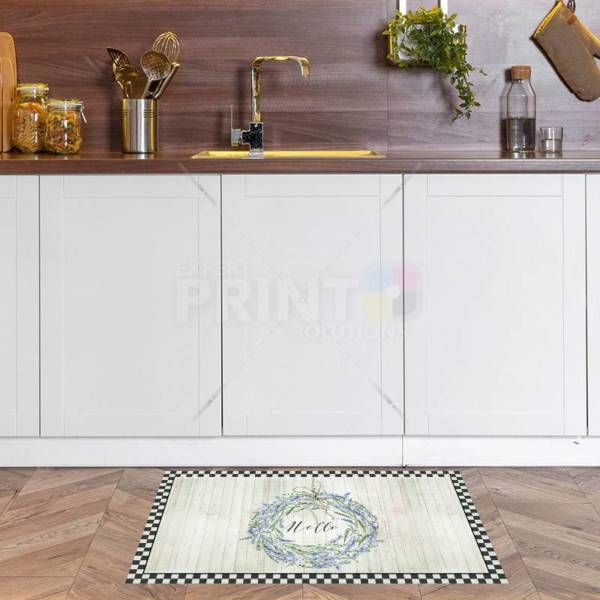 Pretty Lavender Wreath Floor Sticker