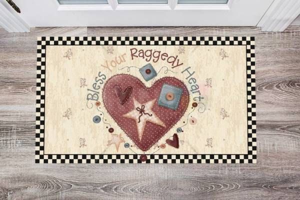 Raggedy Heart Floor Sticker