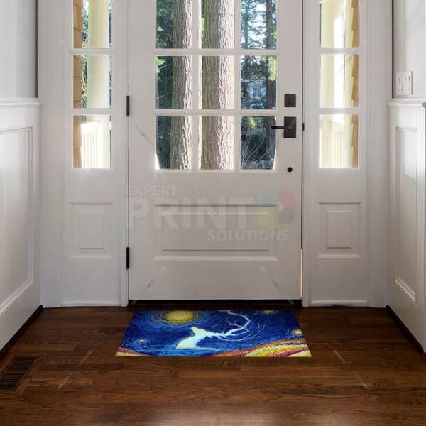 Abstract Moonlight Deer Floor Sticker