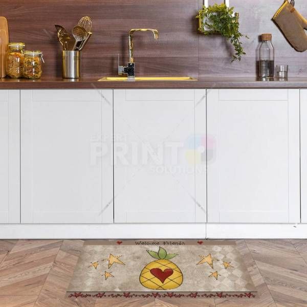 Welcome Friends Pinapple Floor Sticker