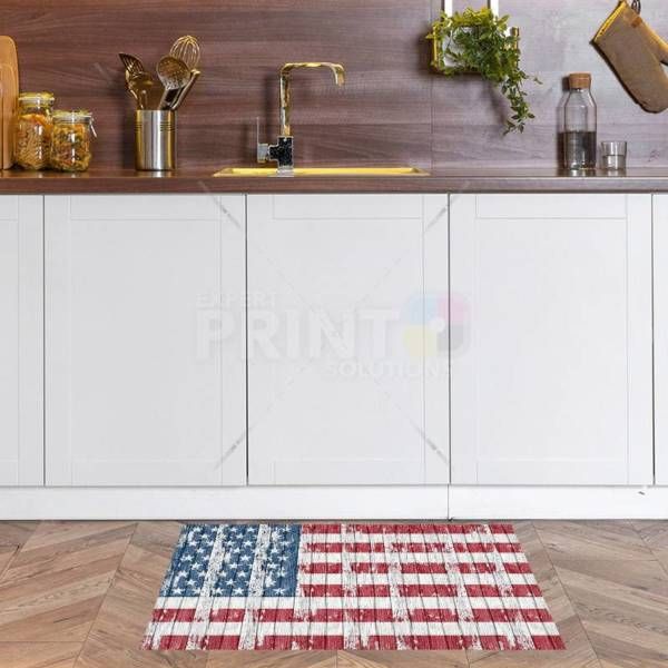 Rustic American Falg Floor Sticker