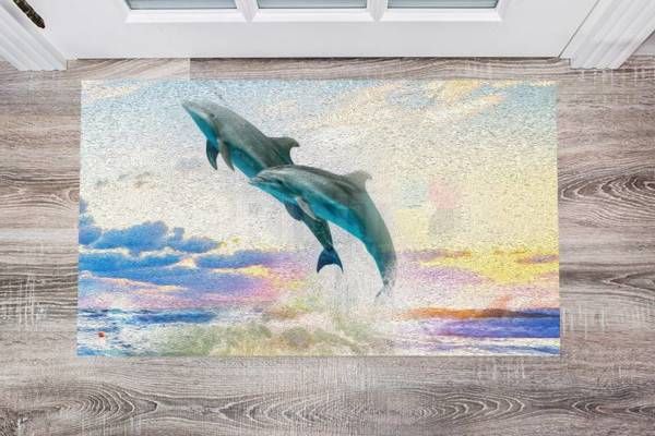 Jumping Dolphins Floor Sticker