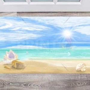 Sand, Sea, Sunshine Floor Sticker