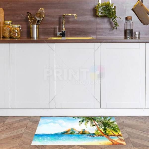 Tropical Paradise Vacation Floor Sticker