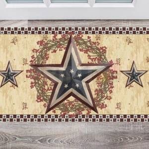 Primitive Country Folk USA Barn Star #5 Floor Sticker
