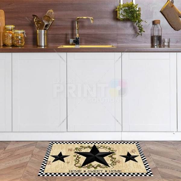 Primitive Country Folk Barn Star #4 - Home Sweet Home Floor Sticker