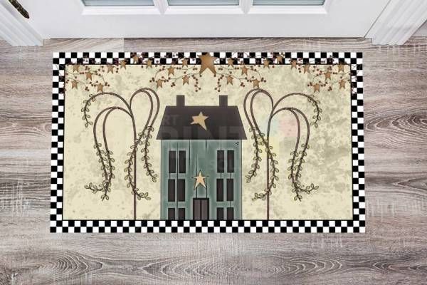 Primitive Country Folk Design #20 - Home Prim Home Floor Sticker