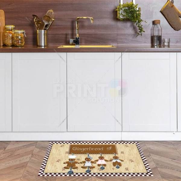 Primitive Country Folk Design #11 - Gingerbread 5c Floor Sticker