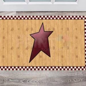 Primitive Red Barn Star Floor Sticker