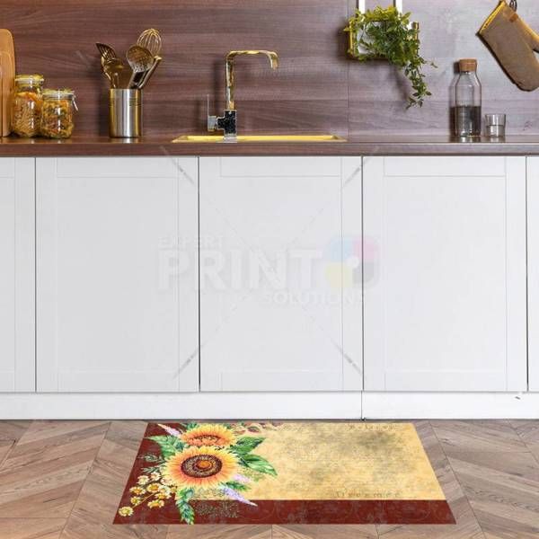 Beautiful Vintage Sunflower Design Floor Sticker