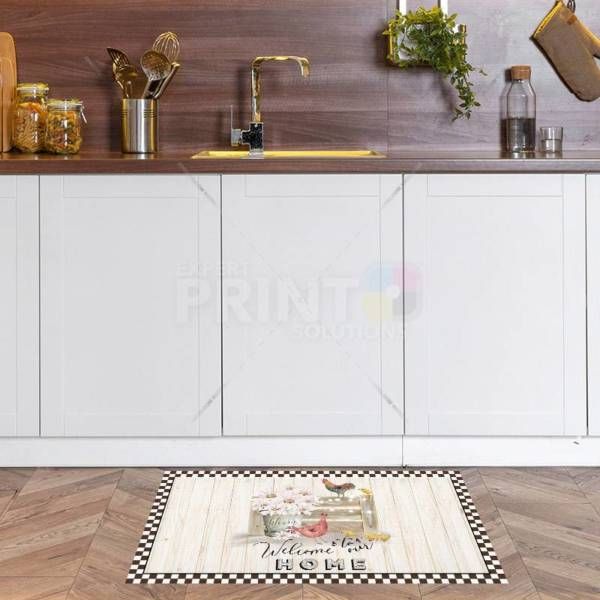 Cute Farmhouse Chicken Family Floor Sticker