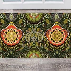 Bohemian Folk Art Ethnic Paisley Design #11 Floor Sticker
