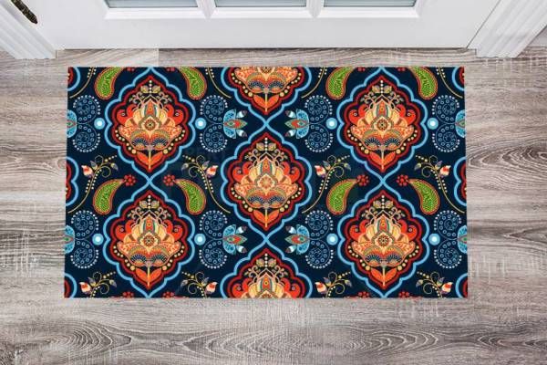 Bohemian Folk Art Ethnic Paisley Design #12 Floor Sticker
